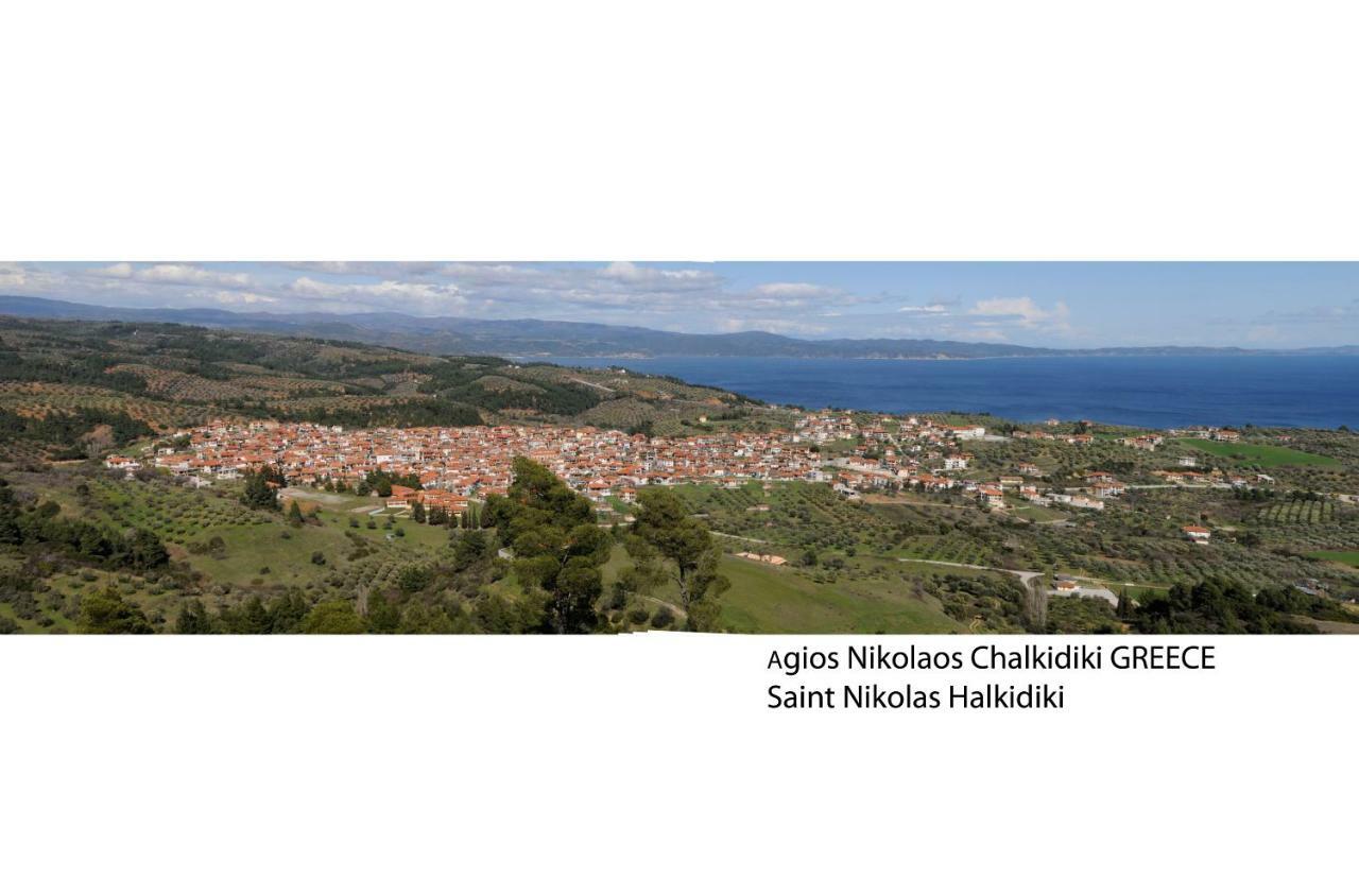 Athos View Villa By The Sea Ormos Panagias Exterior foto